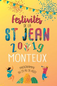 Festivités de la Saint Jean. Du 23 au 26 août 2019 à MONTEUX. Vaucluse. 